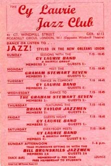 Cy Laurie Club programme